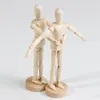 Decompression Toy 14cm Wooden Man Model Action Figure Mannequin Toys Cute Body Movable Limbs Doll Flexible Sketch Models Children Adult Art