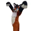 Gemiddelde vacht Husky Dog Fox Mascot Kostuum Wandelen Halloween Suit Party Role Play Groot evenementen Reclame kostuum