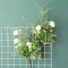 Kwiaty dekoracyjne 5pcs Symulacja bukiet zrzeczakowa jedwabna ręka ślubna trzymanie wieńca wazon wazon aranżacja kwiat