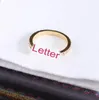 Créateur de mode Gold Silver Letter Band anneaux pour femmes amateurs de mariage de fête de fête bijoux de fiançailles cadeaux avec boîte