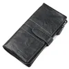 Code 147 Genuine Leather Women Wallet Long Zipper Clutch bag with coin pocket and card holders Woman Purse High Quality243v