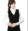 여자 조끼 S-4XL 빨간색 흑인 여자 조끼 작업 마모 슬림 한 짧은 조끼 femme 2022 Spring Waistcoat Office Lady Sleeveless Jacket