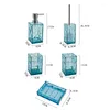 Bath Accessory Set Glass Bathroom 5/piece Soap Bottle/soap Dish/toothbrush Holder/toilet Brush Cup/bathroom Accessories Desktop Decoration