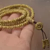 Charm Bracelets Natural Yellow Bodhi Bead Bracelet Multi-layer Ethnic Rosary Gourd Pendant Men & Women Necklace Jewelry