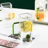 Muggar 400 ml fyrkantigt glashandtag mugg party juice ￶l transparent mj￶lk kaffekopp mikrov￥gsugn s￤ker kontor par koppar drinkware