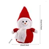 Christmas Decorations 26/30/37cm Cute Red Snowman For Home Xmas Tree Ornaments Winter Decor Navidad Year Kids Gifts