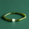 Bracelets de charme Feng Shui Richesse Bracelet Bambou Perle Jade Chakra Reiki Guérison Cristal Amulette Luxueux Chanceux Pour Le Succès Chance