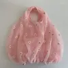 Einkaufstaschen 3D Frauen Daisy Stickerei Handtasche Tasche Münze Geldbörse Kleine Transparente Tote Mesh Tuch Hohe Qualität Eco Obst