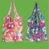 Sacos de armazenamento compras dobráveis ​​para mantimentos recicláveis ​​bolsa de mercearia bolsa de serviço para uso inteiro ecológico