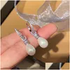 Stud Earrings Designer For Women Pearl Earings Bb Shape Retro Elegant Earring Long Accessories Light Luxury Drop Delivery Jewelry Dhdzg