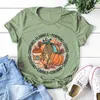 Magliette da donna Love Fall Y'All Shirt Stampa leopardata Abiti estetici per il Ringraziamento Hello Pumpkin Tees Peace Tops