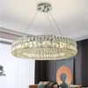 Lustres Lustre en cristal moderne éclairage pour salle à manger salon lampe suspendue luminaires en acier inoxydable