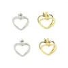 Stud Earrings Sell 925 Sterling Silver Fashion Crystal Cz Double Heart Contracted Ear Jacket Women Jewelry