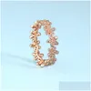 Pierścionki ślubne 18K Rose Gold lub Sier Olśniewający Daisy Meadow Stackable Pierścień Oryginalne pudełko dla Pandora 925 Sterling Designer Set Drop dhfet