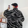 Kurtki męskie jagnięce kurtka polarowa Mężczyzna Leopard druk jesienna zima moda na zewnątrz ciepłe stand-up kołnierz kardigan koral shxf5501