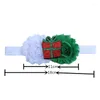 Décorations de Noël Fleur Bébé Fille Bandeau Infantile Cheveux Ruban En Mousseline De Soie Cravate Arcs Né Chapeaux Tiara Headwrap Cadeau Tout-petits Bandage