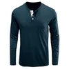 Autumn and Winter Men's Long Sleeve T-shirt New Solid Color Fashion Leggings