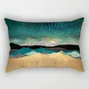 Pillow Nordic Mountains Sunrise Moon Metal Painting Pillowcase Sofa Cover 40 60 Waist Home Decoration