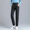 Pantalon Femme Mode Chaud Plus Taille Coton Casual Lâche Épais Femmes Hiver Femme Basic Splid Snow Wear Taille Haute Pantalon Pantalon