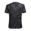 Heren t shirts korte mouw t-shirt camouflage tactisch fysiek trainingspak zweet absorberend ademend vest