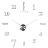 Relojes de pared 2022 Dise￱o moderno Gran reloj 3d Diy Cuarzo Moda Relojes de espejo acr￭lico Sala de estar Decoraci￳n del hogar Horloge