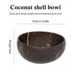 Bowls Natural Coconut Bowl Protection Wooden Wood Tableware Spoon Fruit Salad Noodle Craft Decor Kitchen