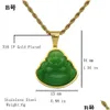 Pendant Necklaces Resin Maitreya Buddhas Necklace For Women Gold Chain Stainless Steel Buddha Jewelry Fashion Accessories Drop Deliv Dhyqt