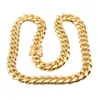 Chaînes 8 10 12 14 16 18mm 1830 pouces Miami Cuban Link Gold Chain Hip Hop Bijoux épais en acier inoxydable Collier277P6868481 Drop Deli Dh8Xb