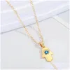 Pendentif Colliers En Gros Creative Géométrique Croix Creux Yeux Bleus Clavicule Chaîne Collier Devils Eye 148C3 Drop Livraison Bijoux Dhqzp