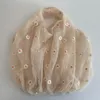 Shopping Bags 3D Women Daisy Embroidery Handbag Bag Coin Purse Small Transparent Tote Mesh Cloth High Quality Eco Fruit