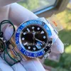 Super Watch Fabryczne zegarki fotograficzne dla mężczyzn 40 mm Automatyczny ruch Watch V12 Wersja Blue Ceramic Bezel Batman Sport Men zegarek z oryginalnym pudełkiem