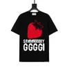 Designer di t-shirt da donna Luxury G Classic Strawberry Print Couple Short Shirt Shirt Casual Versatile 0TT8