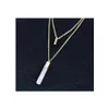 Pendant Necklaces Exquisite Handmade Pink Crystal Stone Polishing Metal Druzy Natural Rose Quartz Doubledeck Drop Delivery Jewelry Pe Dhj04