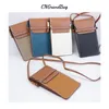 Fashion women's phone cases bag for iPhone 13 14 Pro max cowhide vertical cross-body single shoulder phone bags women luxury color contrast purse multi-function