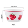 Bowls Dish Set Rice Bowl Household Lovely Creative Personality Student Ceramic Tableware Net Red Ins Strawberry Single