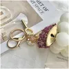 Key Rings 2021 New Arrive Lock With Shape Pendant Metal Keychain For Women Party Gift Bestfriend Jewelry 87C3 Drop Delivery Dhm6G