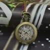 Карманные часы оптовые модные пианино -велосипедные часы кварцевые часы для колье ожерелья женщина бронзовый круглый выпуклый