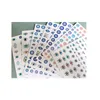 Nail Stickers 10PCS Year Blue Red Eye Sticker Adhesive Palm Art Self-adhesive Slider Decoration Accessories