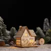 Kerstdecoraties LED LICHT HOUTEN HOUS LIMEEN LUXURE LUXE BUNGALOW Home Decor Fairy Night Lamp hanger Kids cadeau