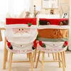 Capas de cadeira Capinho de neve, decoração de Natal Decoração de Natal Pano macio Santa Elk Dolls Home Restaurant Party Supplies