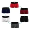 UNDUPTS 4pcs Boxer Shorts Erkek Külot Pamuklu İnsan için Pamuk Seksi Set Büyük Boyut Yumuşak Nefes Alabilir Boksörler Erkekler