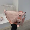 Дизайнерская новая женская трехмерная рельефная парусиновая сумка с буквами, легкая треугольная сумка через плечо, женская сумка