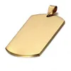 28x50mm En Acier Inoxydable Militaire Armée ID En Acier Inoxydable Nom Blanc Chien Tags Pendentif Rectangle Bijoux FY3831 ss1221