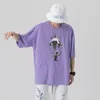 Men's T Shirts Graphic T-shirt Men Oversized Shirt Cotton Basketball Print Washed Tops Tee Harajuku Streetwear Hip Hop Tshirt Summer Vintage