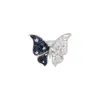 Anello farfalla per donne Luxury Blue White Color Crystal Open Anelli Ins Woman Party Jewelry Street Fashion