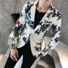 Herrenanzüge, floral bedruckt, Herrenanzug, Jacke, Blazer, lässig, Single-Button-Blazer, hombre 2022, luxuriöse Blumen-Designs, Slim-Fit-Blaizer für Herren