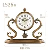 Wall Clocks European Style Table Clock Living Room Ornaments Light Luxury Metal Copper Plated Large Desktop Pendulum