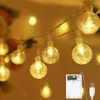 Strings Crystal Ball Fairy Lights 6M 40sts LED Globe String USB/Batteridriven bubbla 2 Kontrollläge