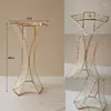 Festive Supplies Party Decoration Props Gold Small Pretty Waist Acrylic Crystal Flower Rack Wedding Table Centerpieces Plinth Pillar Stand