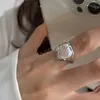 Mode zilveren kleur minimalistisch onregelmatige twined vinger ringen creatieve geometrische openingsringen voor vrouwelijke meisjes sieraden